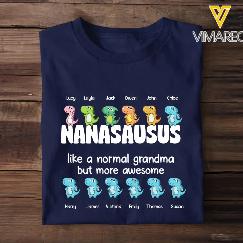 Personalized Grandmasaurus Like A Normal Grandma But More Awesome With Kids T-Shirt Printed QTHQ2705