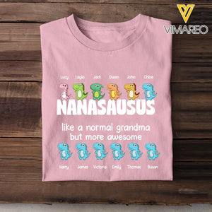 Personalized Grandmasaurus Like A Normal Grandma But More Awesome With Kids T-Shirt Printed QTHQ2705