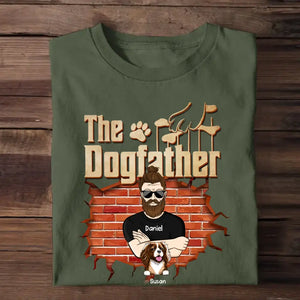 Personalized The Dogfather Dog Dad Lovers Gift T-Shirt Printed PNDT2505