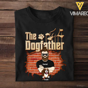 Personalized The Dogfather Dog Dad Lovers Gift T-Shirt Printed PNDT2505