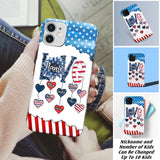 Personalized Grandma Love Kid Independence Day Family Gifts Phonecase Printed TNDT2705