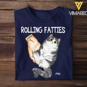 Personalized Rolling Fatties Cat Lovers T-shirt Printed QTHQ3005