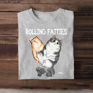 Personalized Rolling Fatties Cat Lovers T-shirt Printed QTHQ3005