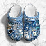 Personalized Nurse With Name Gift For Nurses Clog Slipper Shoes Printed HTHDT2705