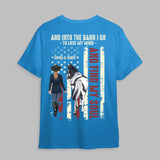 Personalized And Into The Barn I Go To Lose My Mind And Find My Soul Horse & Girl T-shirt Printed 23JUN-DT01