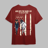 Personalized And Into The Barn I Go To Lose My Mind And Find My Soul Horse & Girl T-shirt Printed 23JUN-DT01