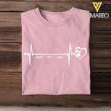 Personalized Heart Beat Pets Dog Lover Cat Lover T-shirt Printed QTPN0206