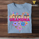 Personalized Grandma & Kid Heart Tshirt Printed PNDT0206