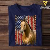Personalized Upload Photo Horse Flag Leopard T-shirt Printed QTDT0606