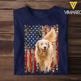 Personalized Upload Photo Dog Flag Leopard Dog Lovers T-shirt Printed QTDT0606