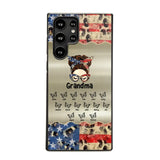 Personalized Grandma With Kids Flag Leopard Phone Case  Printed QTPN0606