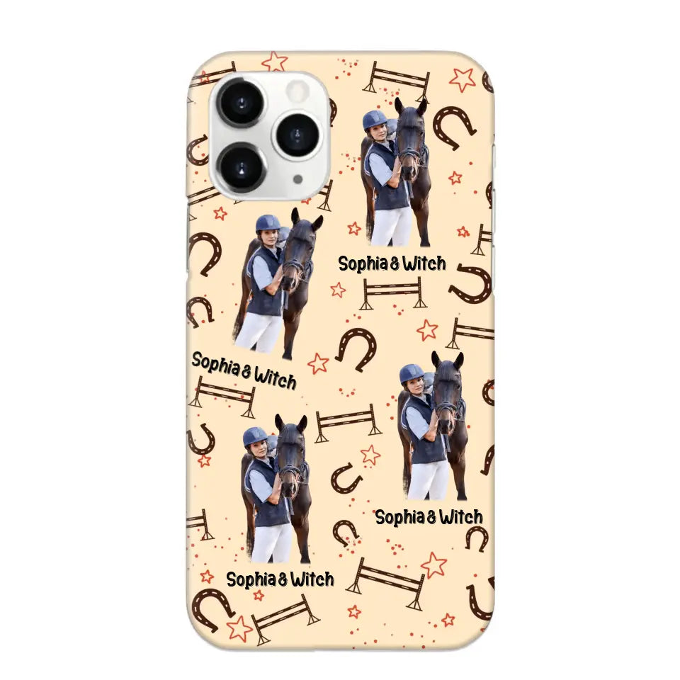 Personalized Upload Your Horse Riding Photo & Name Phonecase Printed MTHPN0706