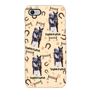 Personalized Upload Your Horse Riding Photo & Name Phonecase Printed MTHPN0706