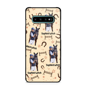 Personalized Upload Your Horse Riding Photo & Name Phonecase Printed MTHPN0706