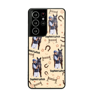 Personalized Upload Your Horse Riding Photo & Name Phonecase Printed MTHPN0706