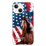 Personalized Upload Your Horse Photo & Name Phonecase Printed MTHPN0706