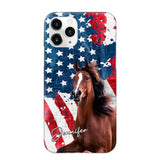 Personalized Upload Your Horse Photo & Name Phonecase Printed MTHPN0706