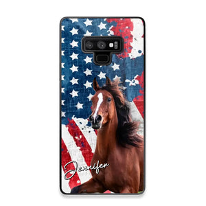 Personalized Upload Your Horse Photo & Name Phonecase Printed MTHPN0706