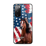 Personalized Upload Your Horse Photo & Name Phonecase Printed MTHPN0706