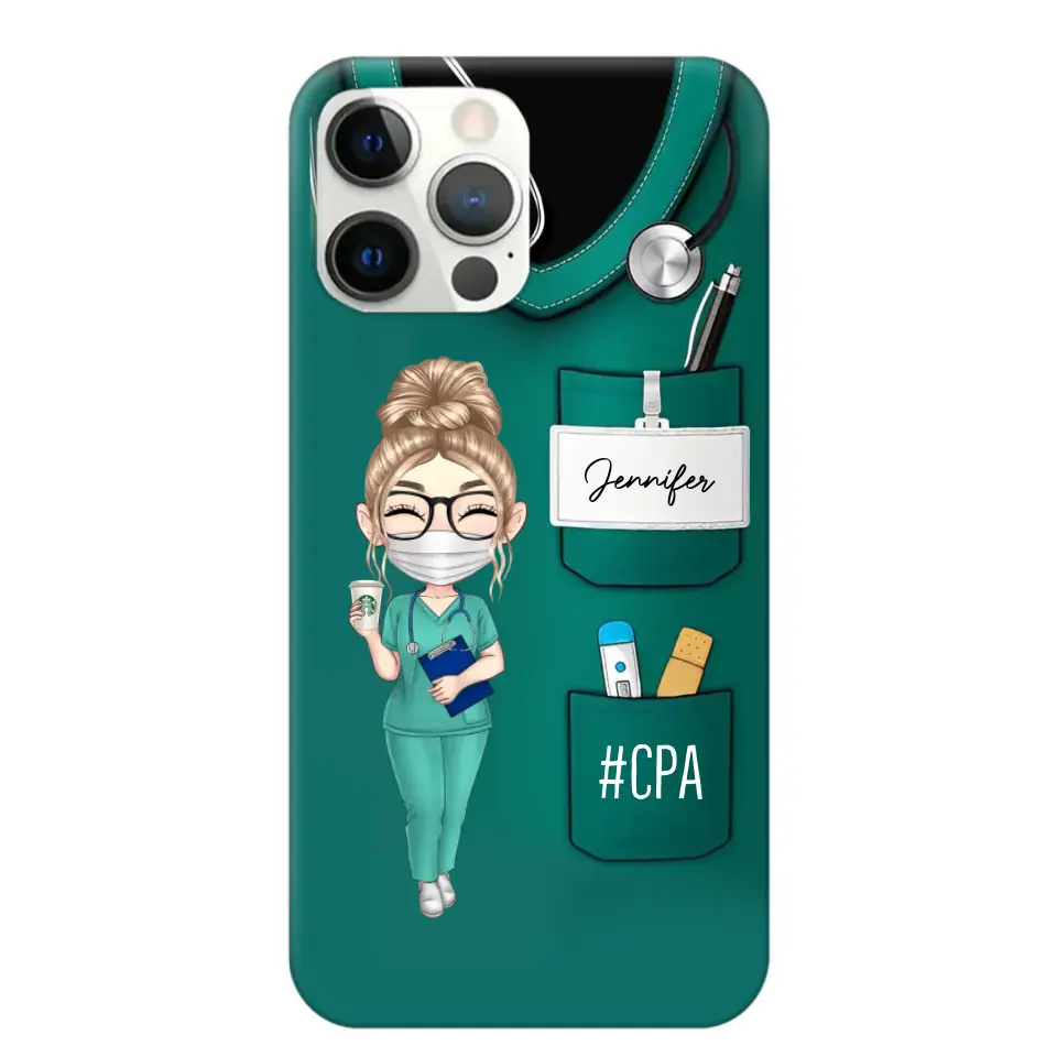 Personalized Nurse with Name Gift For Nurses Phonecase Printed 23MAY-DT15