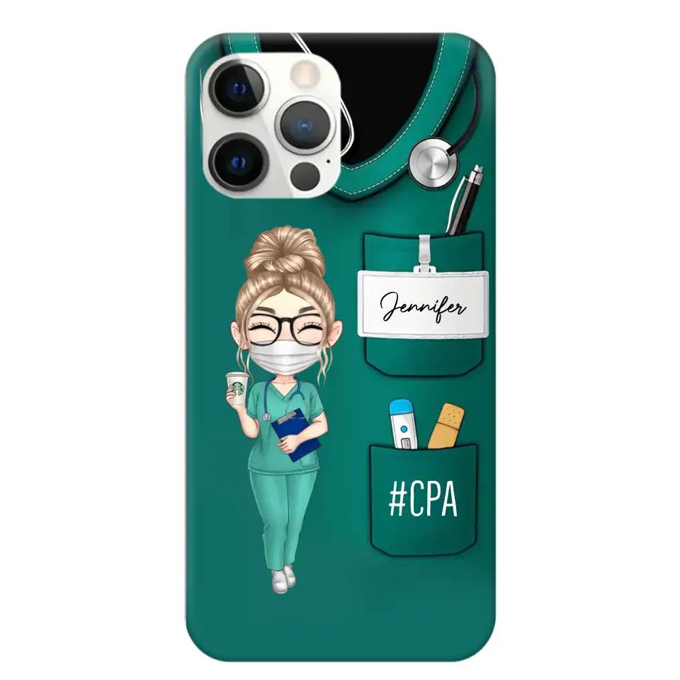 Personalized Nurse with Name Gift For Nurses Phonecase Printed 23MAY-DT15