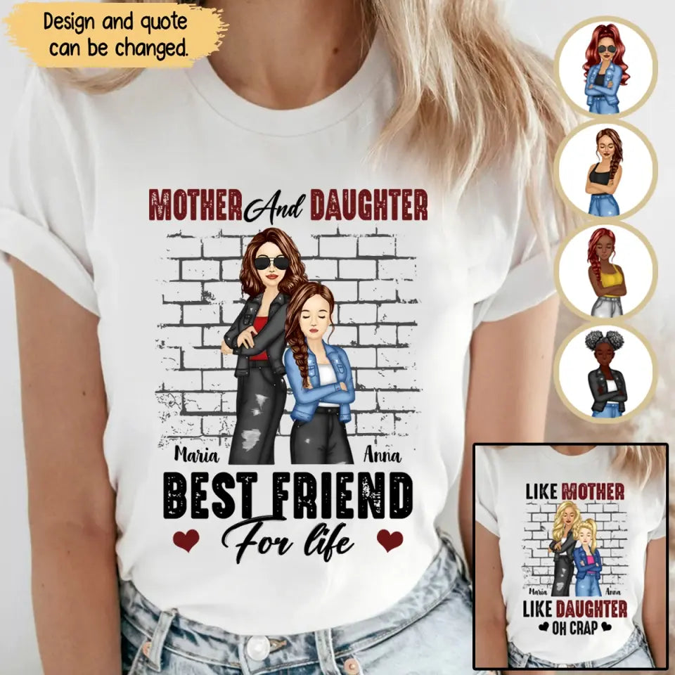 Personalized Mother And Daughter Best Friend For Life T-shirt Printed 23JUN-PN08