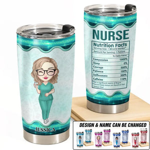 Personalized Nurse Nutrition Facts Gift for Nurses Europe Tumbler 23JUN-DT08