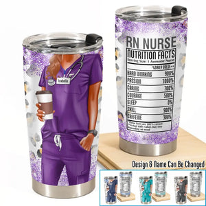 Personalized Nurse Nutrition Facts Gift for Nurses Tumbler HTHDT1006