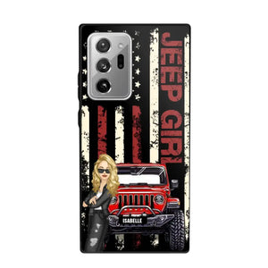 Personalized Jeep Girl Flag Phone Case Printed QTDT1206