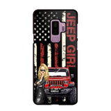 Personalized Jeep Girl Flag Phone Case Printed QTDT1206