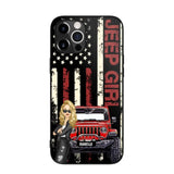 Personalized Jeep Girl Flag Phone Case Printed QTDT1206