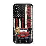 Personalized Jeep Girl Flag Phone Case Printed QTDT1206