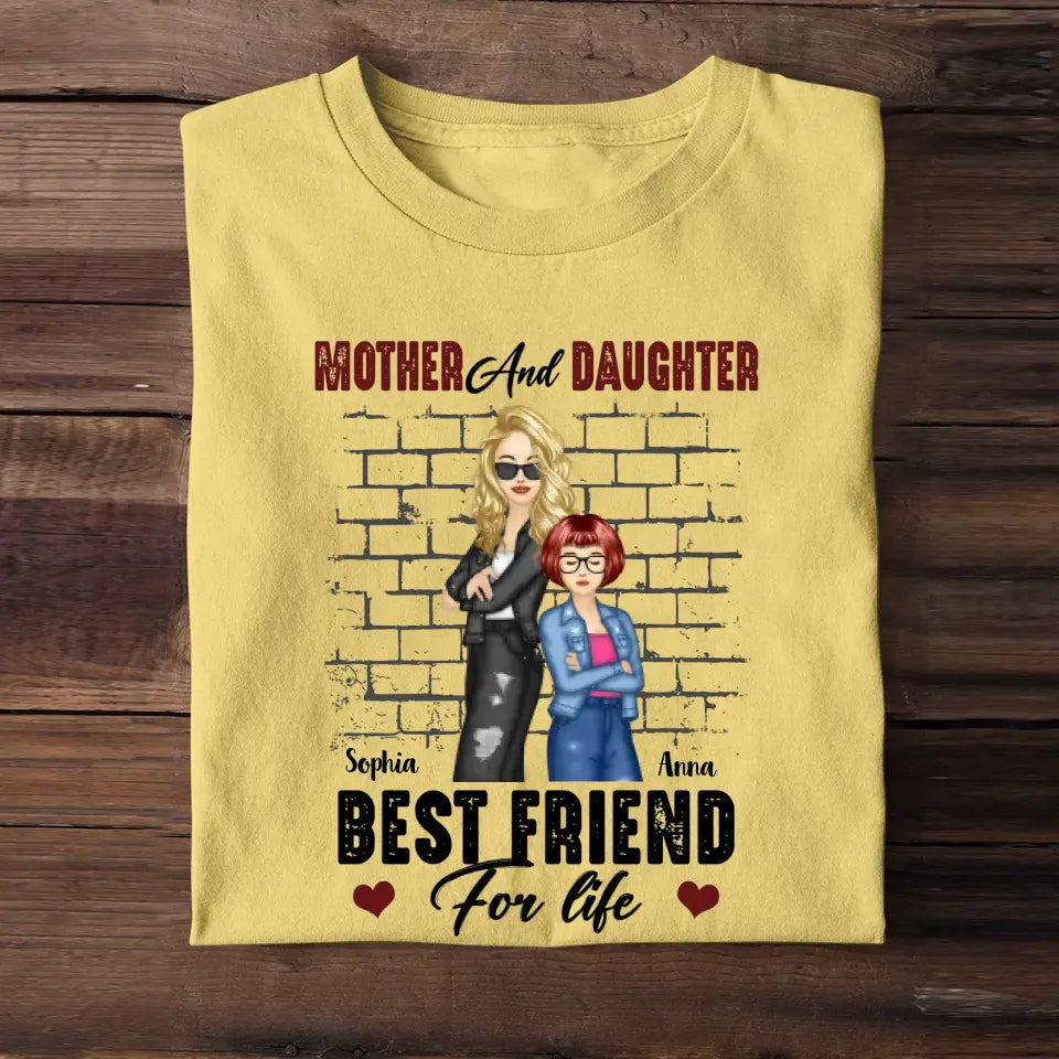 Personalized Mother And Daughter Best Friend For Life T-shirt Printed 23JUN-PN08