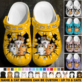 Personalized Cat with Name Cat Lovers Break Clog Slipper Shoes Printed 23JUN-DT13