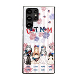 Personalized Firework Cat Mom Cat Lovers Gift Phonecase Printed HTHDT1206