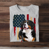 Personalized Upload Your Photo On Flag For Dog And Pets Lovers Independence Day Tshirt 23JUN-DT19