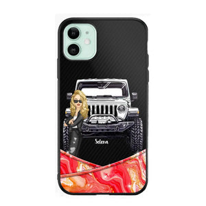 Personalized Jeep Lady Colorful Phonecase For Cool Lady 23JUN-DT19