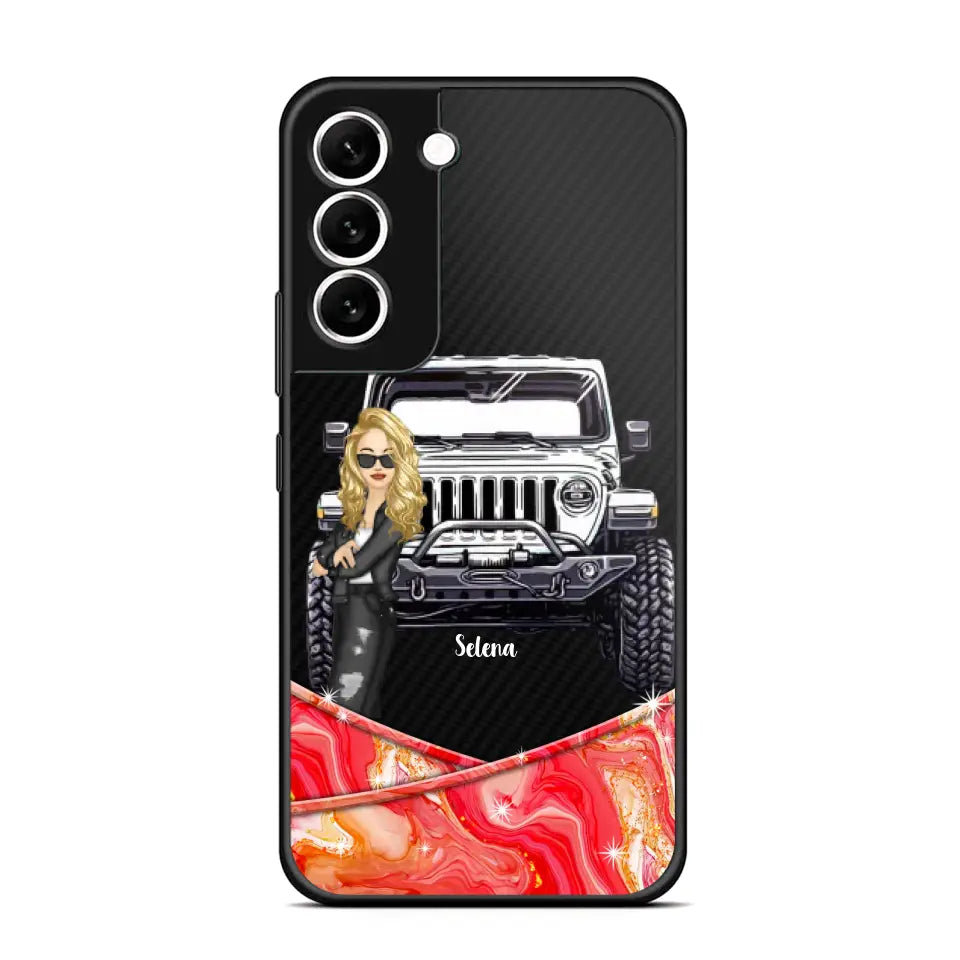 Personalized Jeep Lady Colorful Phonecase For Cool Lady 23JUN-DT19