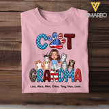 Personalized Cat Grandma/Mom with Name Cat Lovers Gift T-shirt Printed MTPN1506