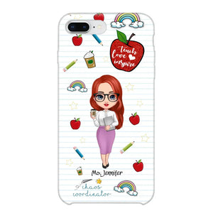 Personalized Teach Love Inspire Apple Chaos Coodinator Teacher Name Phonecase Printed HTHHN1606