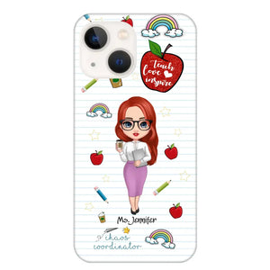 Personalized Teach Love Inspire Apple Chaos Coodinator Teacher Name Phonecase Printed HTHHN1606