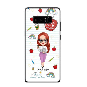 Personalized Teach Love Inspire Apple Chaos Coodinator Teacher Name Phonecase Printed HTHHN1606