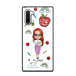 Personalized Teach Love Inspire Apple Chaos Coodinator Teacher Name Phonecase Printed HTHHN1606