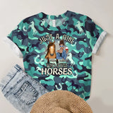 Personalized Just A Girl Who Loves Horses 3D TShirt Printed MTHDT1606