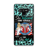 Personalized She Believed She Could So She Did Nurse Flag Phonecase Printed HTHHQ1606