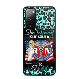 Personalized She Believed She Could So She Did Nurse Flag Phonecase Printed HTHHQ1606