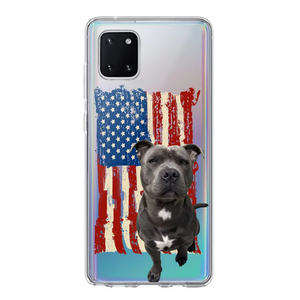 Personalized Upload Your Dog Photo Flag with Name Silicon Phonecase MTHDT1906