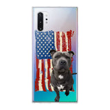 Personalized Upload Your Dog Photo Flag with Name Silicon Phonecase MTHDT1906