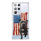 Personalized Upload Your Dog Photo Flag with Name Silicon Phonecase MTHDT1906