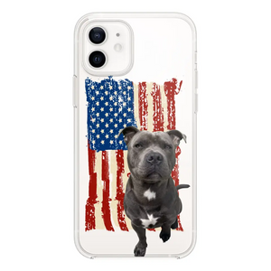 Personalized Upload Your Dog Photo Flag with Name Silicon Phonecase MTHDT1906